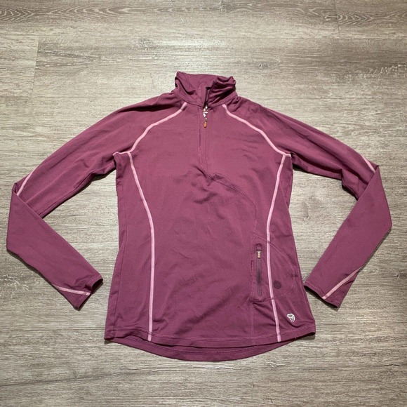 Mountain Hardwear Jacket Womens Small Purple 1/4 Zip Gore Pullover Gorpcore - Picture 1 of 11